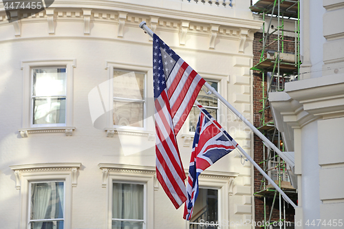 Image of Usa and Uk Flags