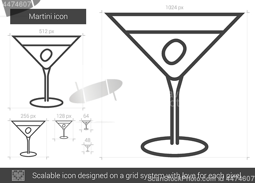 Image of Martini line icon.