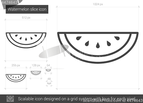 Image of Watermelon line icon.