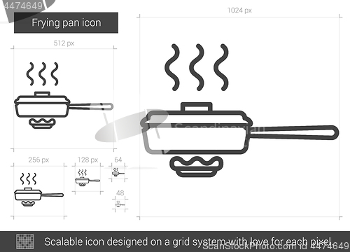 Image of Frying pan line icon.