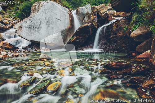 Image of Bhagsu waterfall. Bhagsu, Himachal Pradesh, India