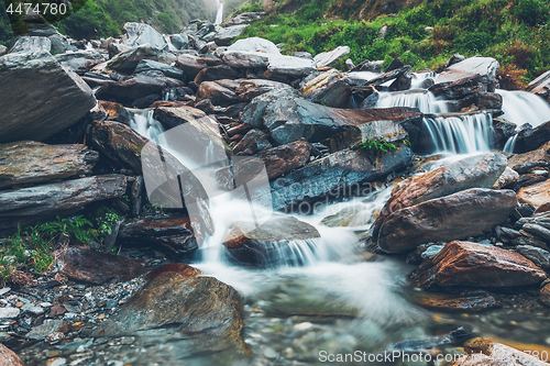 Image of Bhagsu waterfall. Bhagsu, Himachal Pradesh, India