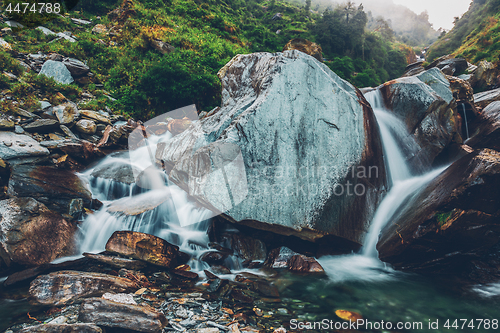 Image of Bhagsu waterfall. Bhagsu, Himachal Pradesh, India