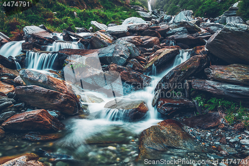 Image of Bhagsu waterfall. Bhagsu, Himachal Pradesh, India