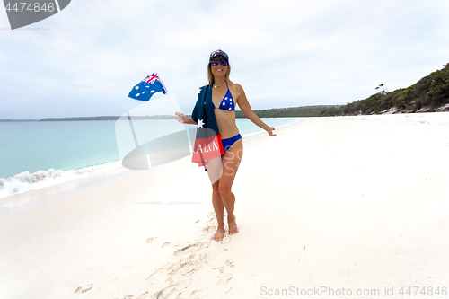 Image of Happy Woman Australia Day