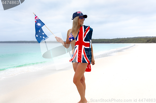 Image of Aussie Aussie Aussie girl patriotic