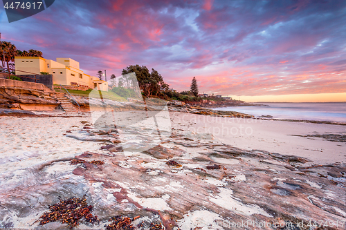 Image of Sunrise skies over Cronulla coastline