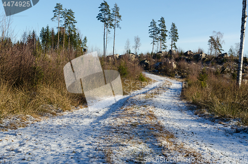 Image of Snowy dirt road