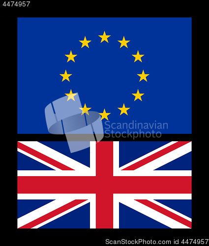 Image of EU and UK flag