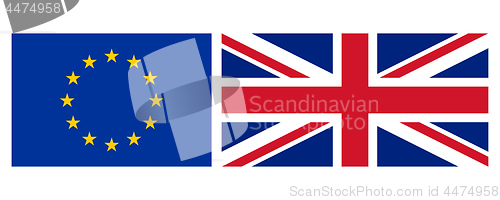 Image of EU and UK flag