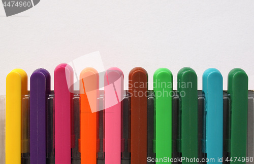 Image of Coloured marked pens