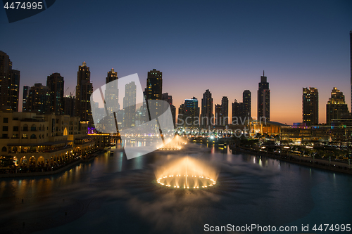 Image of musical fountain in Dubai