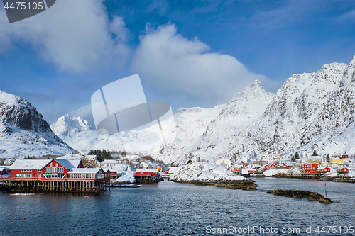 Image of \"A\" village on Lofoten Islands, Norway