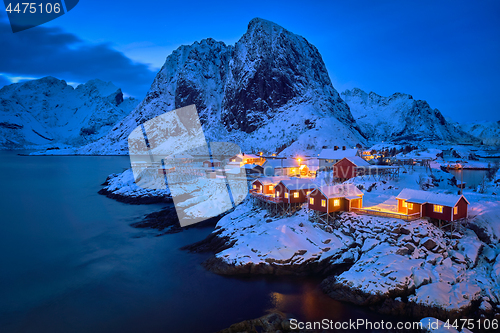 Image of Hamnoy fishing village on Lofoten Islands, Norway