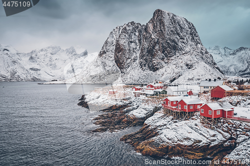 Image of Hamnoy fishing village on Lofoten Islands, Norway