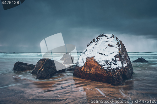 Image of Skagsanden beach, Lofoten islands, Norway