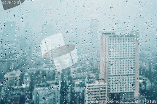 Image of Rain drops on window