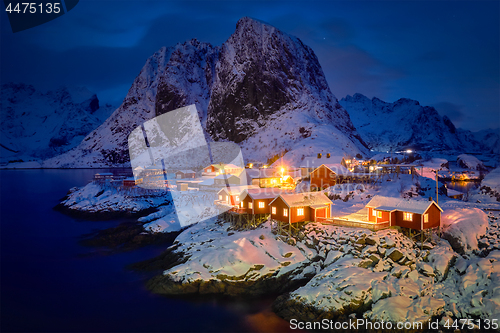 Image of Hamnoy fishing village on Lofoten Islands, Norway