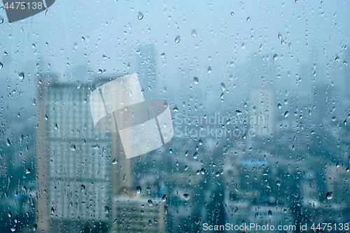 Image of Rain drops on window