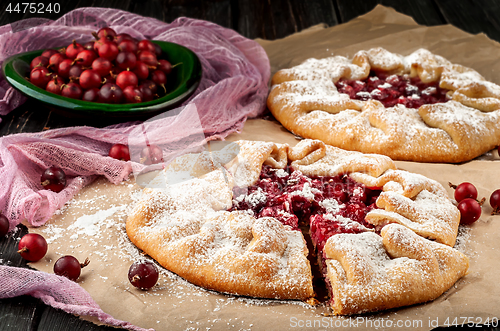 Image of Two of gooseberry galette