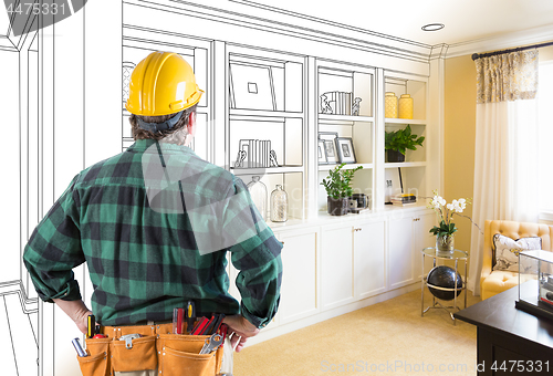 Image of Contractor Facing Custom Built-in Shelves and Cabinets Design Dr