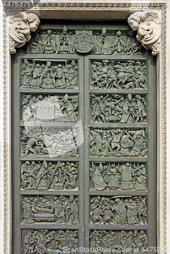 Image of Bronze doors of Milan's cathedral Duomo di Milano