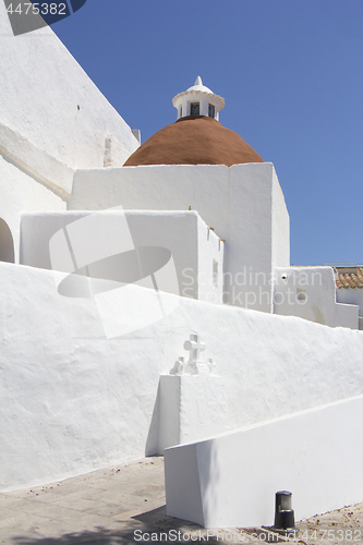 Image of Church of Santa Eularia  des Riu in Ibiza Spain