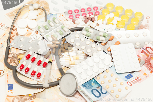 Image of health medications money