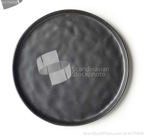 Image of black plate on white background