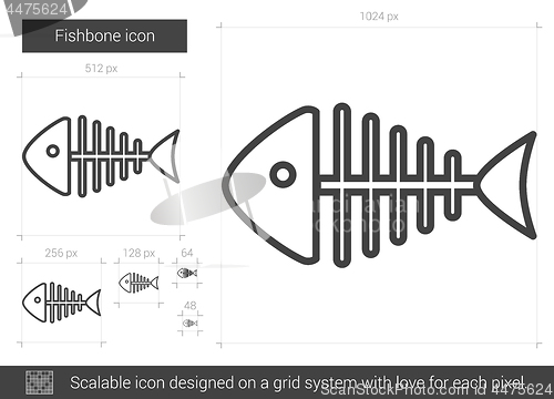 Image of Fishbone line icon.