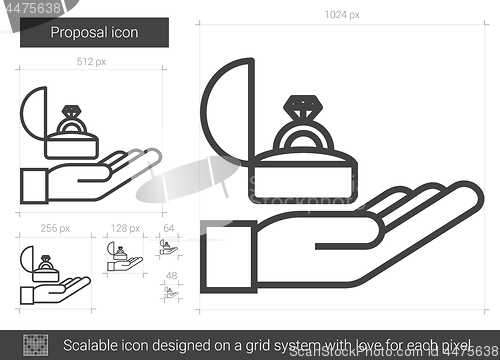 Image of Proposal line icon.