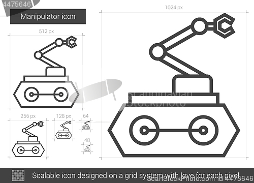 Image of Manipulator line icon.