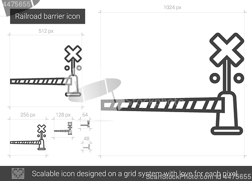 Image of Railroad barrier line icon.