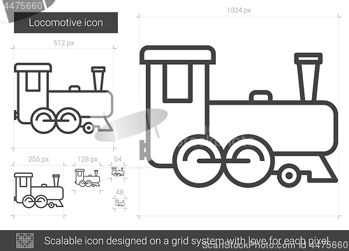 Image of Locomotive line icon.