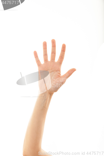 Image of counting with fingers woman