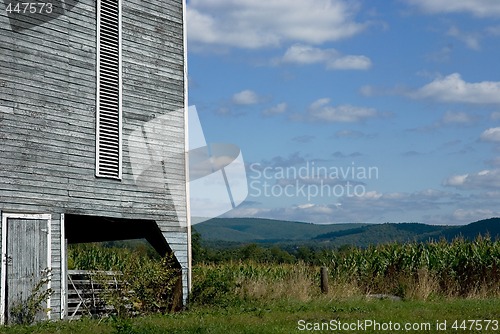 Image of Barn Detail With Crop Fields