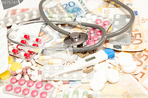 Image of health medications money