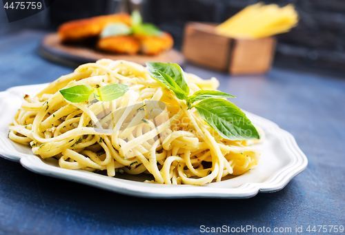 Image of spaghetty with pesto