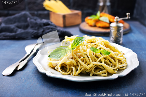 Image of spaghetty with pesto