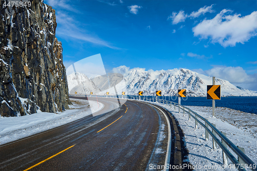 Image of Road in Norway in winter