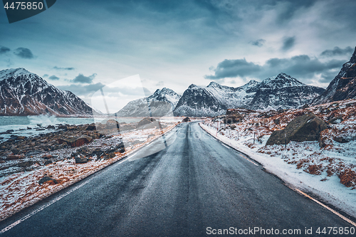 Image of Road in Norway in winter