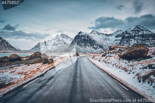 Image of Road in Norway in winter