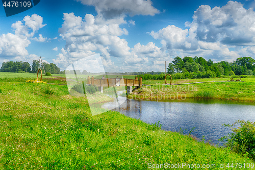 Image of Latvian country side landscape view
