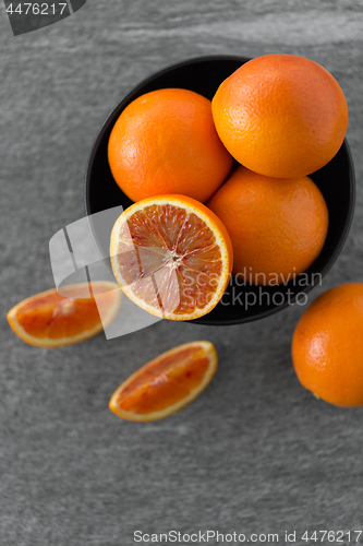 Image of close up of fresh juicy blood oranges