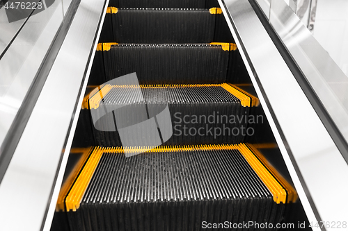 Image of close up of escalator