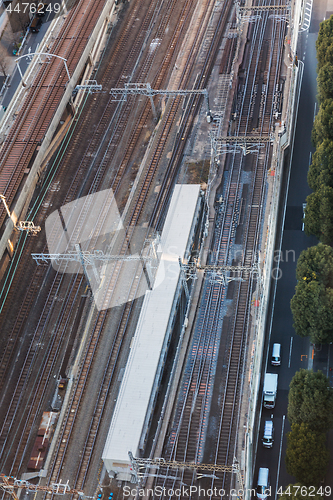 Image of view of railway in tokyo city, japan