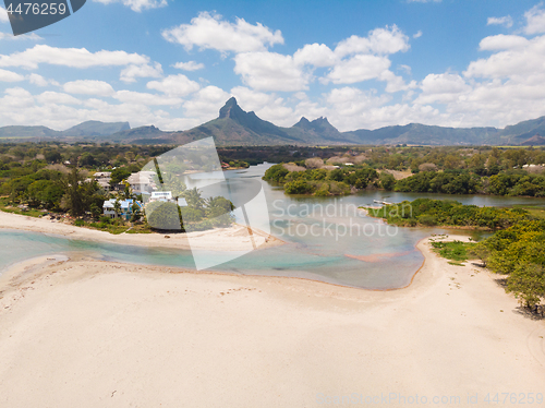 Image of Rampart River in Tamarin, Black River. Mauritius Island.