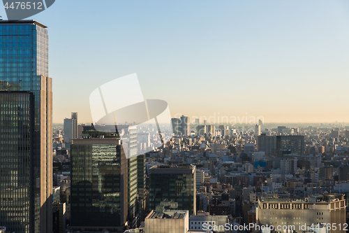 Image of skyscrapers or office buildings in tokyo city