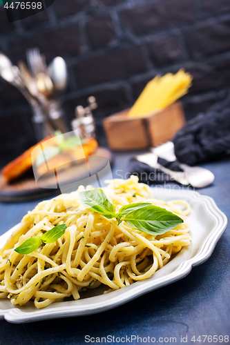 Image of spaghetty with pesto