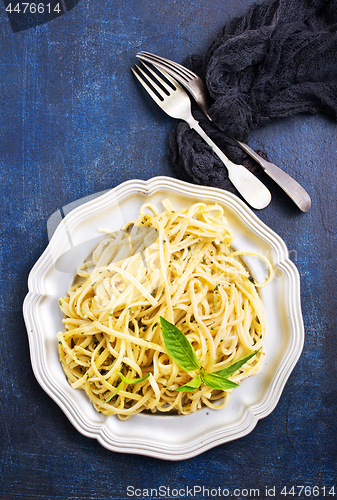 Image of spaghetty with pesto